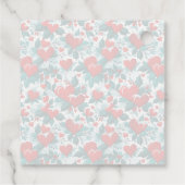 Snowy Red Christmas Hearts en Holly Bedankjes Labels (Achterkant)