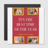 Snowy Red Holiday Magic in Gold (Voorkant / Achterkant)