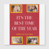 Snowy Red Holiday Magic in Gold (Voorkant)