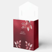 Snowy Red Leaves Christmas Holiday Gift Box Bedankdoosjes (Geopend)