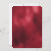 Snowy Red Leaves Christmas Holiday Party Kaart (Achterkant)