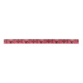 Snowy Red Leaves Christmas Satin Ribbon Satijnen Lint (Voorkant)