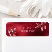 Snowy Red verlaat het Christmas Return Address Lab Etiket (Insitu)