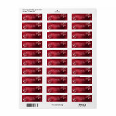 Snowy Red verlaat het Christmas Return Address Lab Etiket (Full Sheet)
