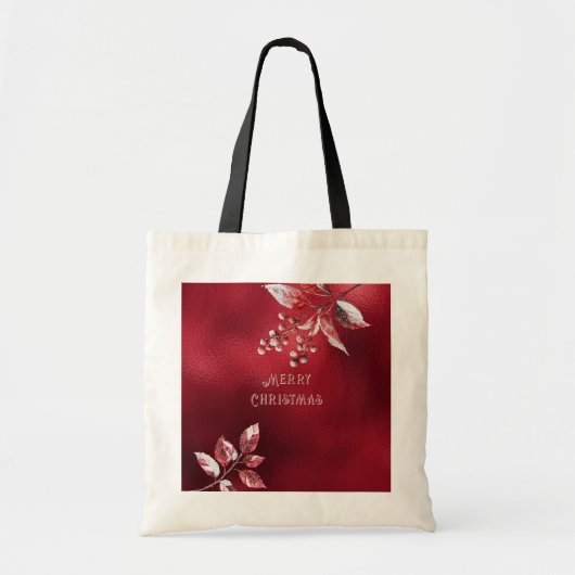 Snowy Red verlaat kerstvakantie Canvas tas (Voorkant)