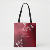 Snowy Red verlaat kerstvakantie Canvas tas (Voorkant)