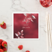 Snowy Red verlaat kerstvakantie servet (Insitu)