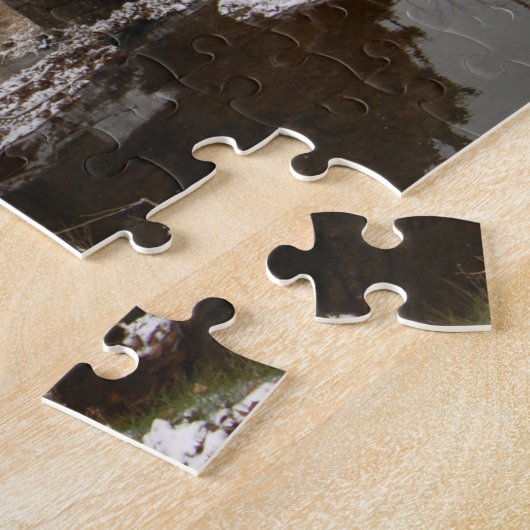 Snowy Reflection Puzzle Legpuzzel (Zijkant)