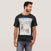 Snowy Reindeer Frolic T-shirt (Voorkant volledig)