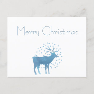 Snowy Reindeer Merry Kerstmis Briefkaart