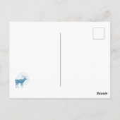 Snowy Reindeer Merry Kerstmis Briefkaart (Achterkant)