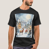 Snowy Reindeer Parade T-shirt (Voorkant)