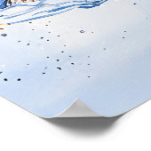 Snowy Riverbank in de Waterverf van Winter Havella Poster (Hoek)