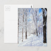 Snowy Road Briefkaart (Voorkant / Achterkant)