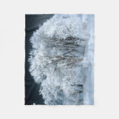 Snowy Road door Frosted Trees Fleece Deken (Voorkant)