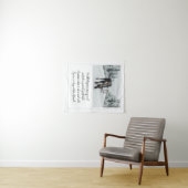 Snowy Road met een wintergedicht van Moose Wandkleed (In Situ (horizontaal))