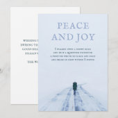 Snowy Road Peace Poem Holiday Card Feestdagenkaart (Voorkant / Achterkant)