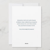 Snowy Road Peace Poem Holiday Card Feestdagenkaart (Achterkant)