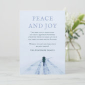 Snowy Road Peace Poem Holiday Card Feestdagenkaart (Staand voorkant)