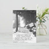 Snowy Road Peace Poem Holiday Feestdagenkaart (Staand voorkant)