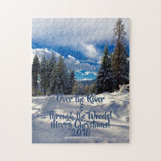 Snowy Road Puzzle Legpuzzel (Verticaal)