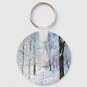 Snowy Road Sleutelhanger