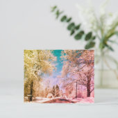 Snowy road Vermont 1 Briefkaart (Staand voorkant)