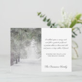 Snowy Road Vredesgedicht Vakantie Kaart (Staand voorkant)