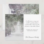 Snowy Road Vredesgedicht Vakantie Kaart (Voorkant / Achterkant)