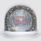 Snowy Road Wreath Klantwaardering Gift Sneeuwbol (Voorkant)