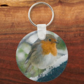 Snowy Robin Sleutelhanger (Voorkant)