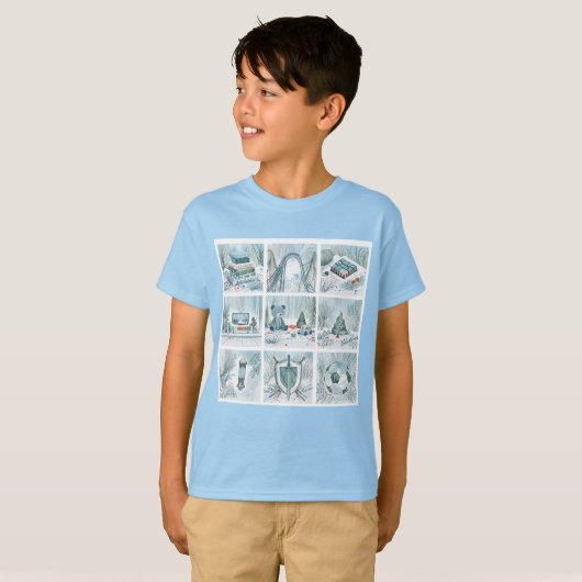 Snowy Roller Onderzetter Chocolade Speelgoed Schat T-shirt (Voorkant volledig)