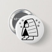 Snowy Ronde Button 5,7 Cm (Voorkant /achterkant)