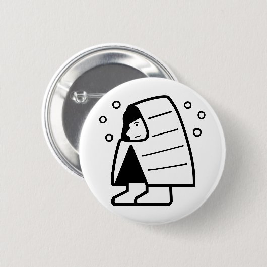 Snowy Ronde Button 5,7 Cm (Voorkant /achterkant)