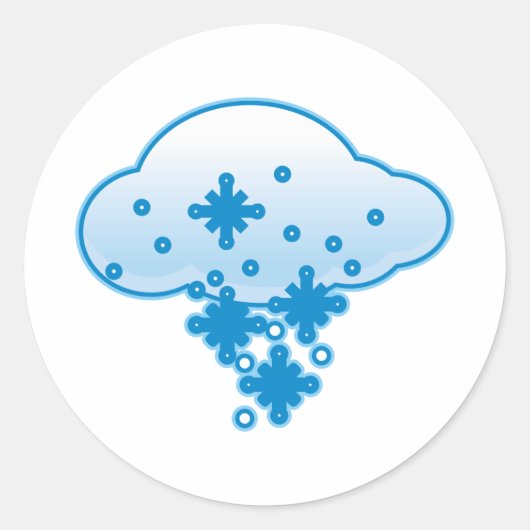 Snowy Ronde Sticker (Voorkant)