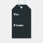 Snowy Rustic Winter Forest Mountain Cadeaulabel (Achterkant)