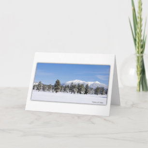 Snowy San Francisco Peaks Custom Inside Greeting Feestdagen Kaart