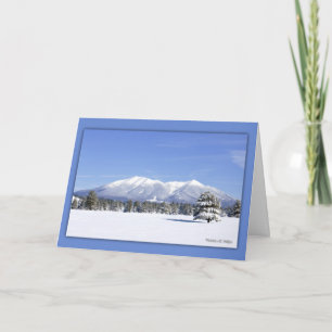 Snowy San Francisco Peaks Custom Inside Greeting Feestdagen Kaart