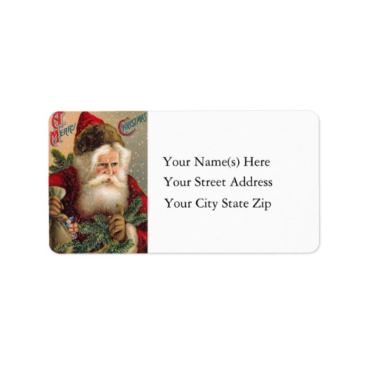 Snowy Santa  Adres Label (Voorkant)
