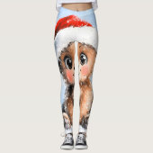 Snowy Santa Little Cub Leggings (Voorkant)