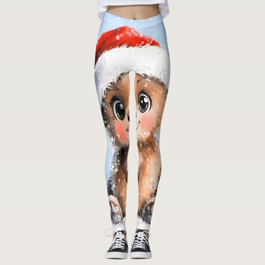 Snowy Santa Little Cub Leggings (Voorkant)