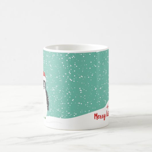 Snowy Santa Penguin Mok Gift (Center)