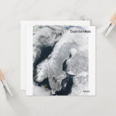 Snowy Scandanavia in Winter beroemd gemaakt door N Kaart (Voorkant / Achterkant in situ)