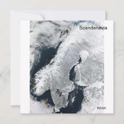 Snowy Scandanavia in Winter beroemd gemaakt door N Kaart (Voorkant)