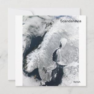 Snowy Scandanavia in Winter beroemd gemaakt door N Kaart