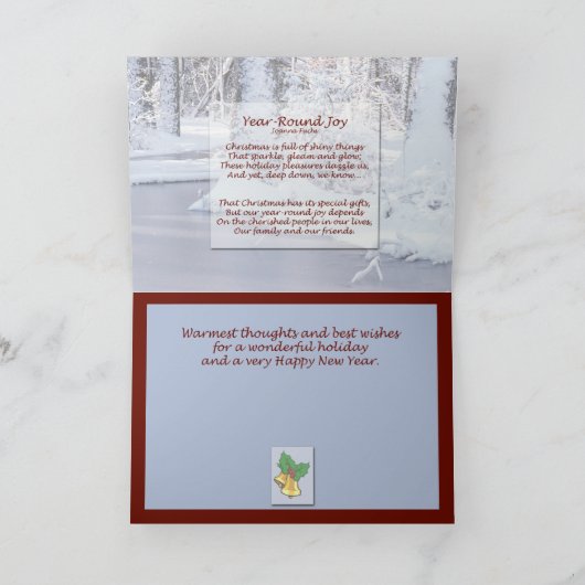 Snowy Scene Christmas Kaart (Binnen)