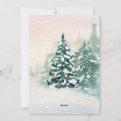 Snowy Scene Forest Vrolijke Kerstvakantie Kaart (Achterkant)