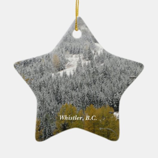 Snowy Scene in Whistler, B.C. Keramisch Ornament (Voorkant)