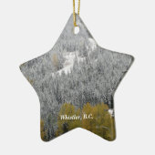 Snowy Scene in Whistler, B.C. Keramisch Ornament (Links)
