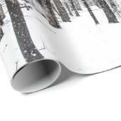 Snowy Scene in Woodland Michigan Cadeaupapier (Rol Hoek)